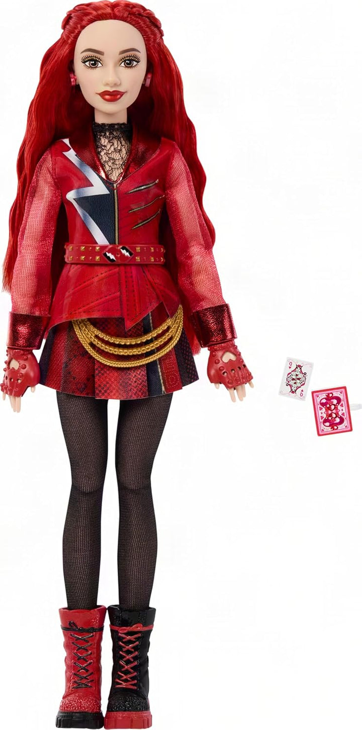 Mattel Disney „Descendants: Wicked Wonderland“ Red, Tochter der Herzkönigin, Modepuppe mit ausziehba