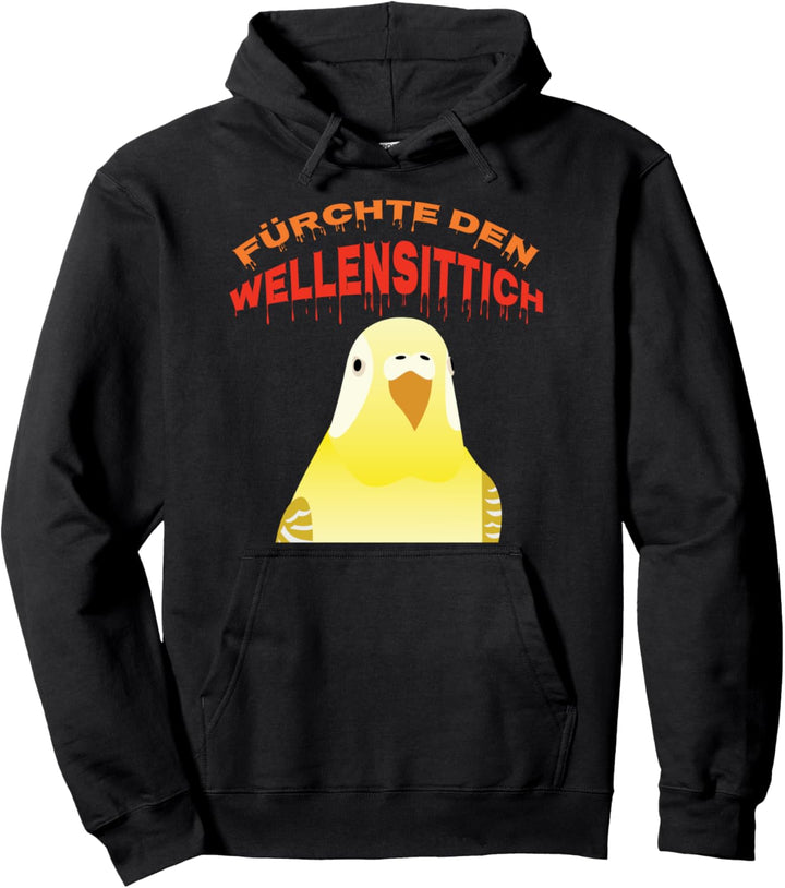 Gelber Wellensittich Sittich Welli und Vogel Haustier Motiv Pullover Hoodie