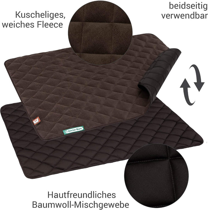 Doctor Bark Hundedecke Fleece Wendedecke - Flauschige, robuste Hundematte für grössere Hunde. waschb