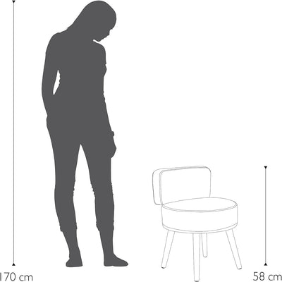 Echtwerk Sessel "Milo", Polstersessel, Skandinavischer Sessel, Stuhl mit Komfort, hohe Rückenlehne,