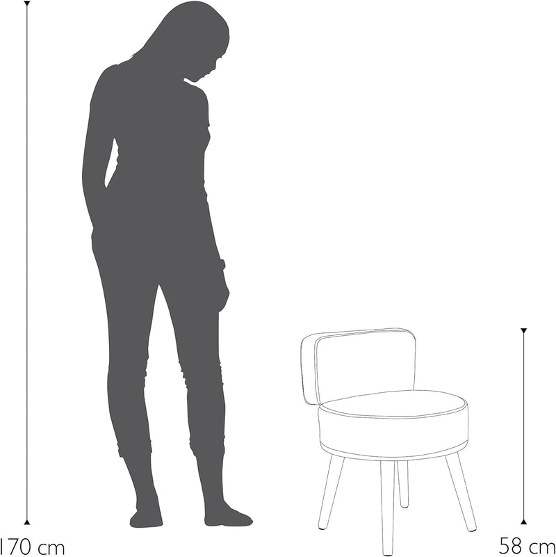 Echtwerk Sessel "Milo", Polstersessel, Skandinavischer Sessel, Stuhl mit Komfort, hohe Rückenlehne,