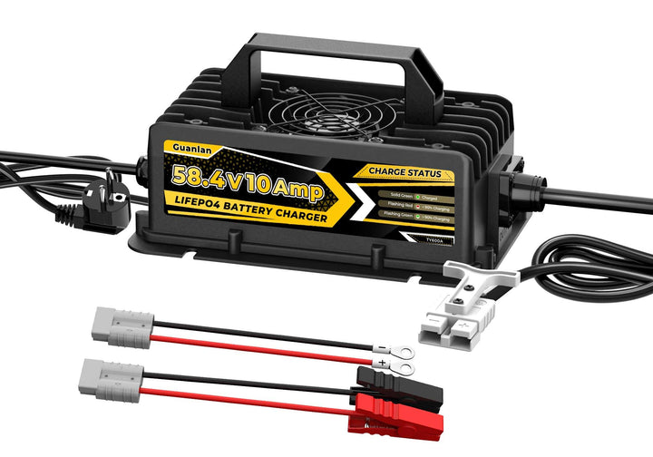 58,4V 10A LiFePO4 Lithium Batterie Ladegerät für 48V(51,2V) Lithium Eisenphosphat, Ladegerät für Lit