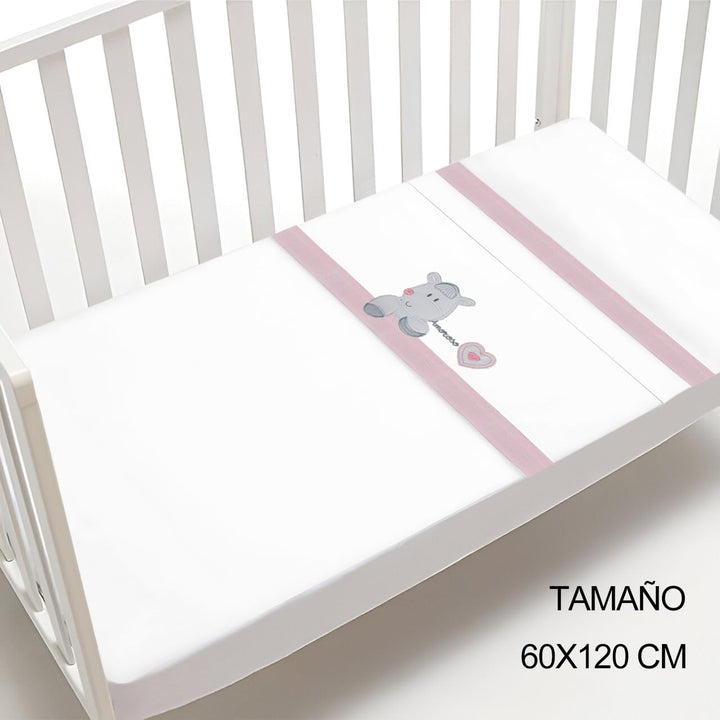 various - Bettwäsche-Set für Kinderbett, 60 x 120 cm, für Frühjahr und Herbst, aus 100 % Baumwolle,