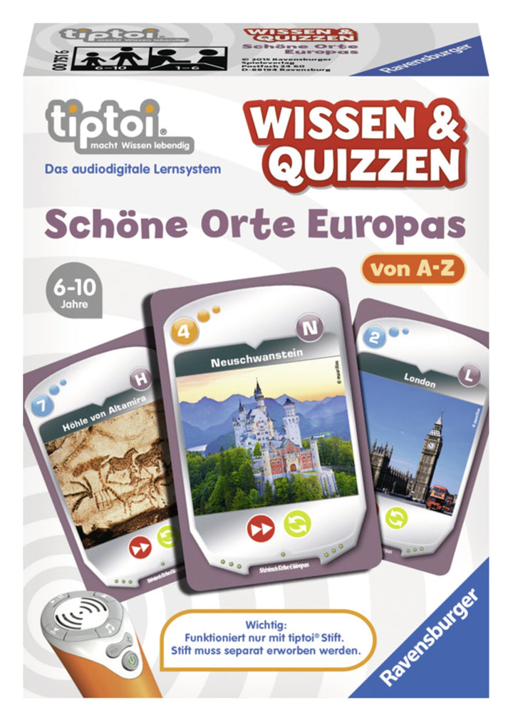Ravensburger 00751 - tiptoi Spiel Wissen & Quizzen Schöne Orte Europas