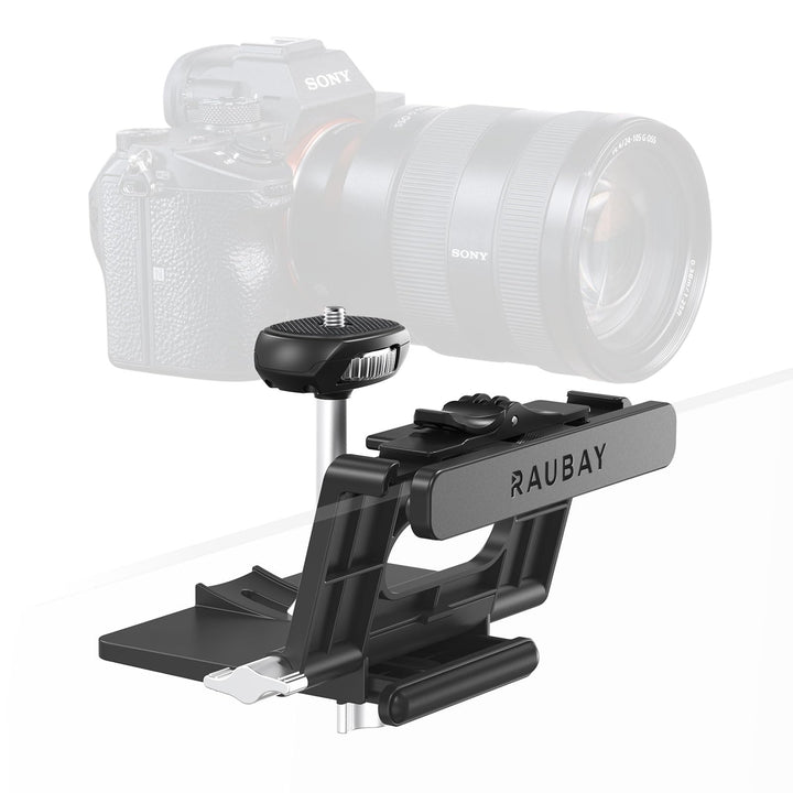 RAUBAY 【CM02】 Monitor-Kamera-Halterungsständer, hängende Webcam-Klemme mit 1/4-Zoll-Schraube, MILC-M