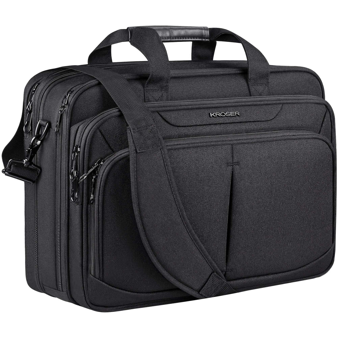 KROSER LaptopTasche 18" Upgrade Erweiterbare Leichte Aktentasche für 17,3" Laptop Premium Arbeitstas