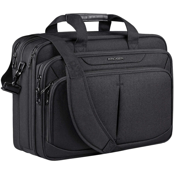 KROSER LaptopTasche 18" Upgrade Erweiterbare Leichte Aktentasche für 17,3" Laptop Premium Arbeitstas