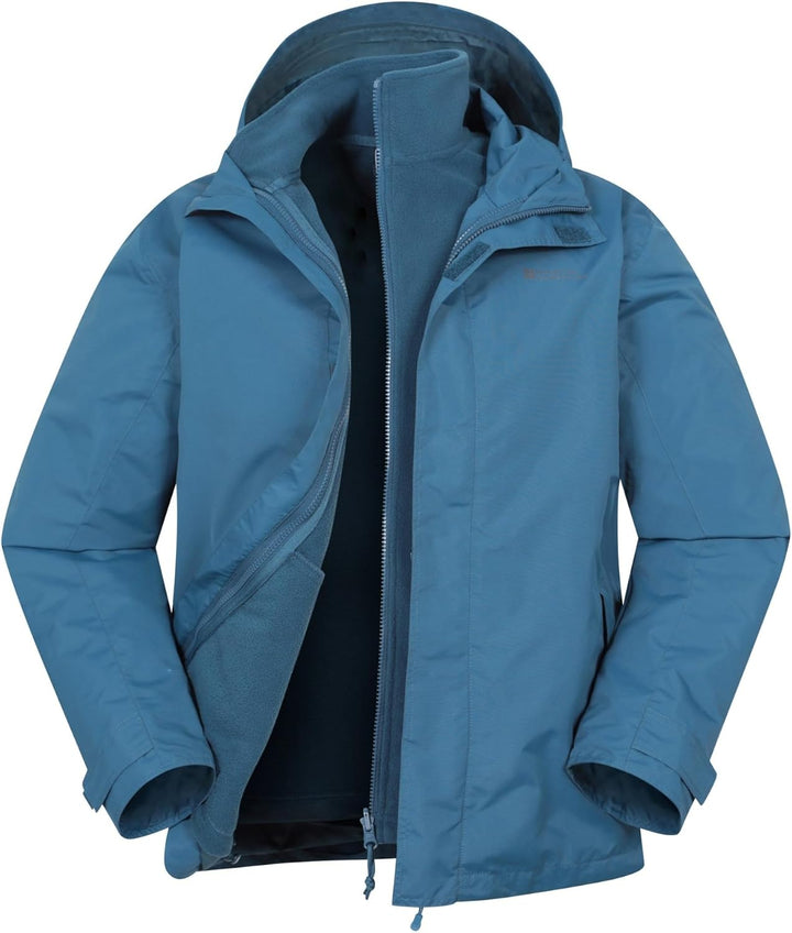 Mountain Warehouse Fell 3-in-1 Herren-Outdoor-Jacke - wasserdichte, atmungsaktive Regenjacke, Multif
