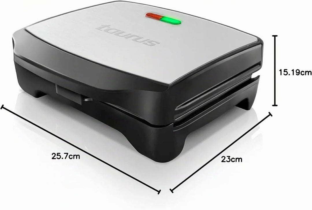 Taurus Miami Premium Sandwichtoaster, austauschbar, 900 W, 0 Dezibel, Kunststoff, Schwarz Multi-Plat