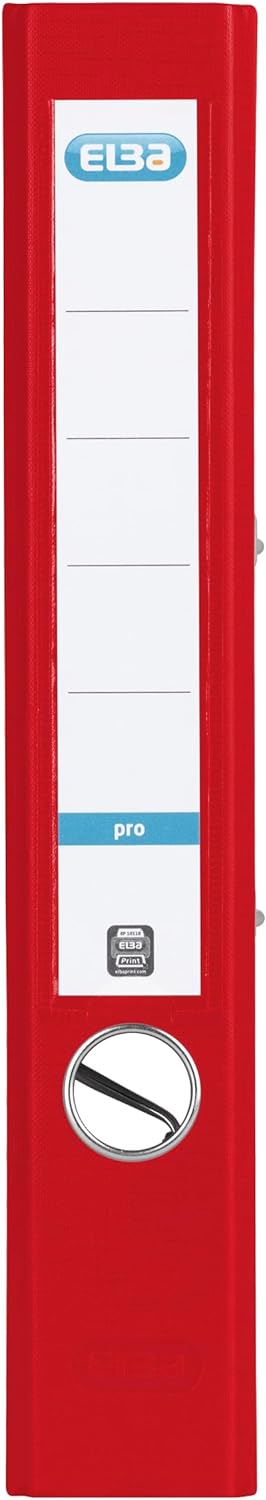 Elba Ordner A4, Smart Pro, 5 cm schmal, Kunststoff aussen, rot, 10 Stück, rot