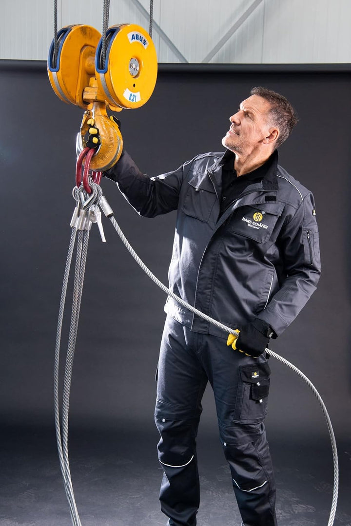 HSW Professional – Lange Arbeitshose für Herren – Modische und leichte Bundhose mit Knietaschen – St