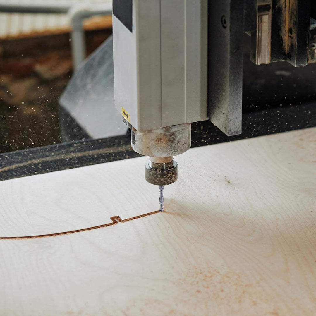 QUARKZMAN 10 Stück Schaftfräser 1/8", Wolframstahl Spiralnutfräser, 2 Flöte CNC Fräser, AITIN Hochal
