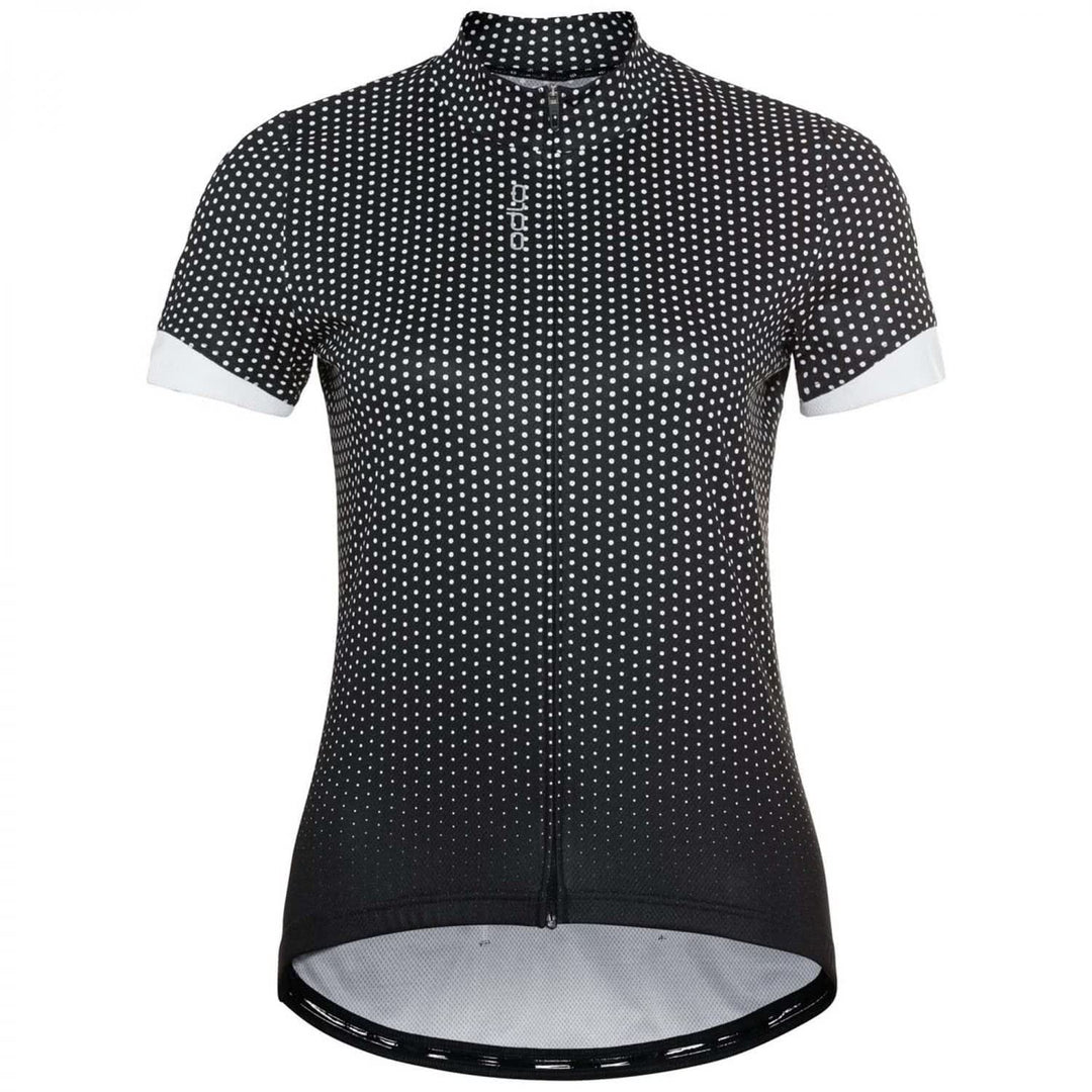 Odlo Damen Essentials_411951 Radtrikot mit Reissverschluss (1er Pack) S Black - White, S Black - Whi