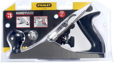 Stanley Handyman Putzhobel (240 mm Eisenlänge, glatte Sohle, geschliffene Seiten, Maulbreite verände