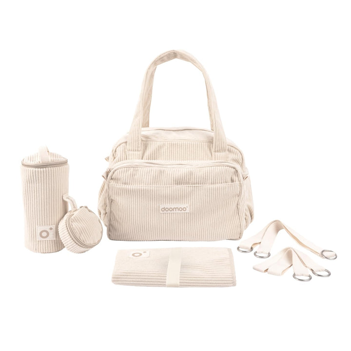 doomoo Wickeltasche Fluffy - 24l Kapazität, Abnehmbare Tasche, inkl. 8 Baby-Zubehörteile darunter Wi