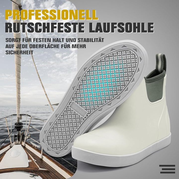 Gummistiefel Herren, Protective Wasserdicht Anti-Rutsch Stiefeletten, Atmungsaktiv Schwarz Chelsea-S