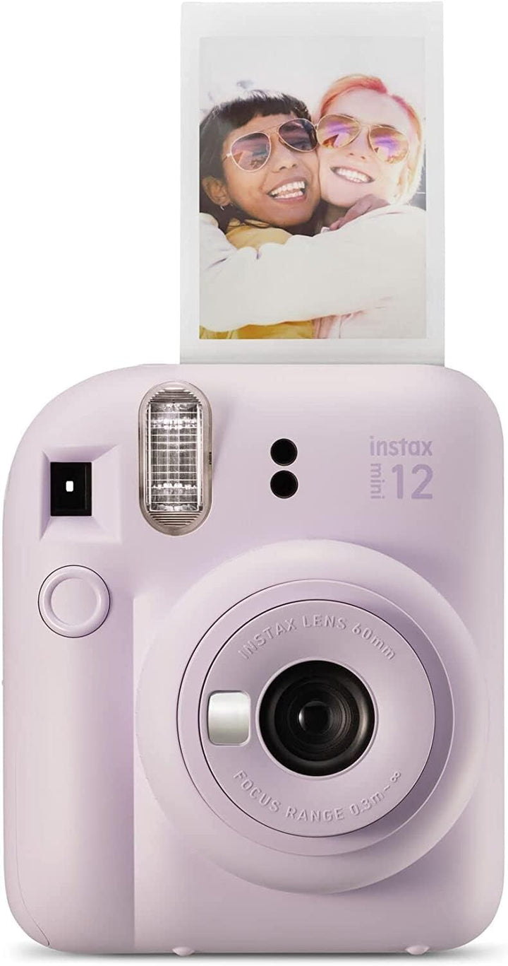 Fujifilm Instax Mini 12 Sofortbildkamera, Lila + 2er-Pack Film Kamera + 2er-Pack Filme fliederfarben