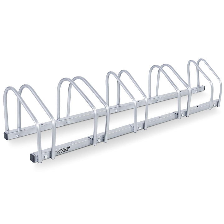 CCLIFE Fahrradständer Boden für 5 Fahrräder mit Reifenbreiten bis 55 mm Eisen Fahrradhalter 130 x 32