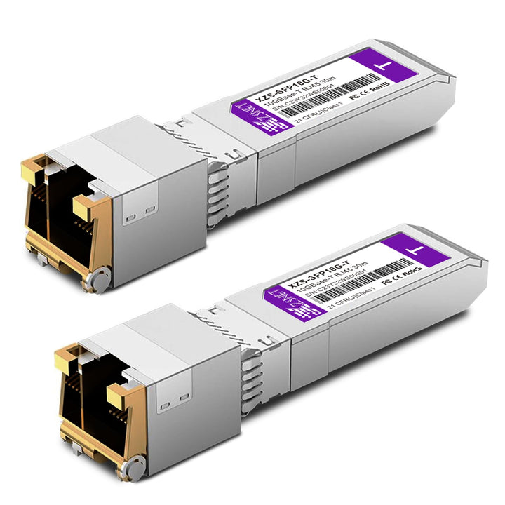 1,25/2,5/5/10GBASE-T SFP+ auf RJ45 Transceiver, 10Gb Kupfer SFP+ Mini GBIC Modul für Cisco SFP-10G-T