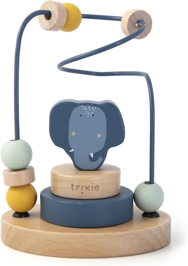 Trixie Holz Motorikschleife Elefant - Mrs. Elephant blau Mrs Elephant / Elefant, Mrs Elephant / Elef