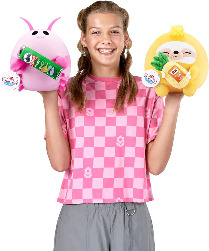 Snackles 77605K, Sloth (Dole, Pineapple), Series 2, grosses Plüschspielzeug, Small (20 cm) Small (20