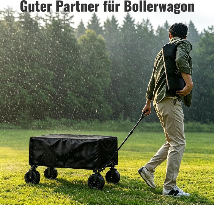 SANYCASA 210D Bollerwagen Regenschutz Abdeckung für Bollerwagen, Gartenwagen Wasserdicht, Outdoor Fa
