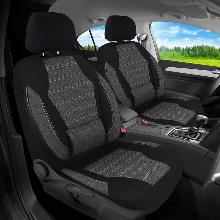 BREMER SITZBEZÜGE Mass Sitzbezüge Schonbezüge für Skoda Fabia 2 KT104 KT104 - Schwarz Fabia 2, KT104