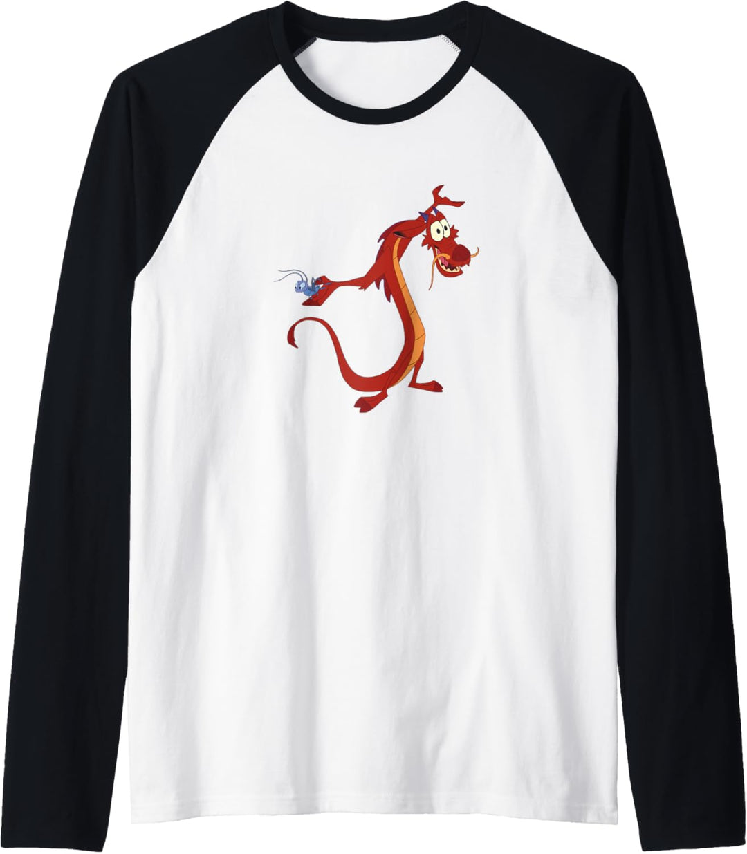 Disney Mulan Mushu Dragon And Cri-Kee Cricket Raglan