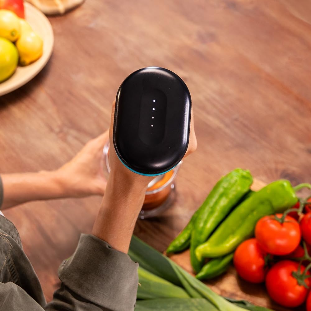 Cecotec Akku Stabmixer Set BlendGo Pack, 30 Minuten Laufzeit | Stab-, Stand- und Handmixer, USB-C-An