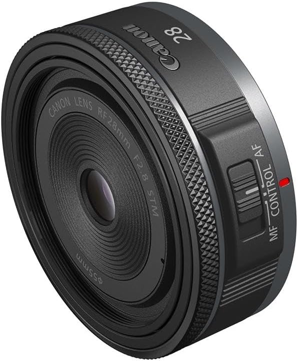 Canon RF 28mm F2.8 STM Pancake-Objektiv (Kameraobjektiv für Reise- und Strassenfotografie, 1:2,8 Lic