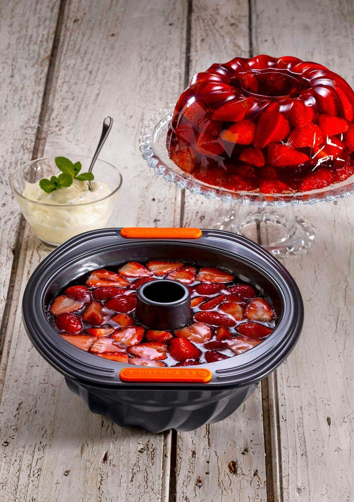 Le Creuset Antihaft Gugelhupfform, Ø 22 cm, Sauerteigbeständig, Aus Karbonstahl gefertigt, Anthrazit