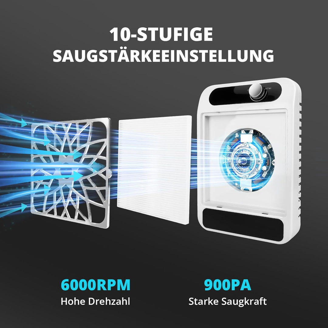 Staubabsaugung für Nägel mit Filter, Nagelstaubsauger Wiederaufladbare mit Akku, Nagelstaubsammler E