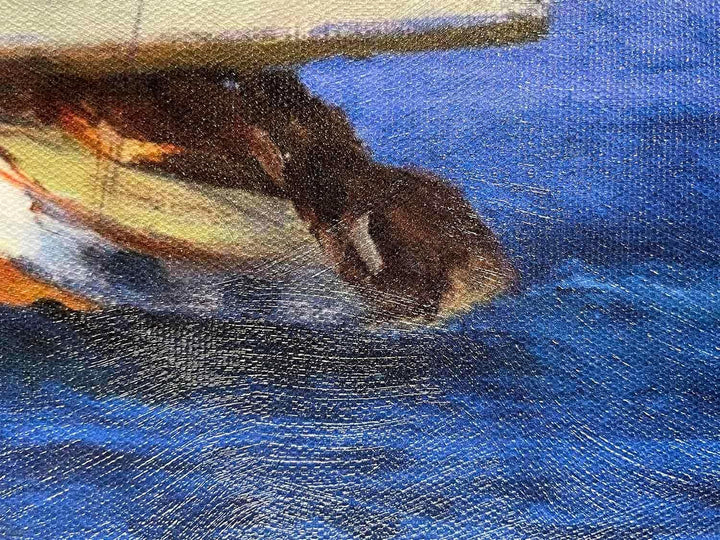 ShopArt - Bild mit Pinseleffekt, Edward Hopper The Long Leg - feine Kunstdruck auf Leinwand, hohe De
