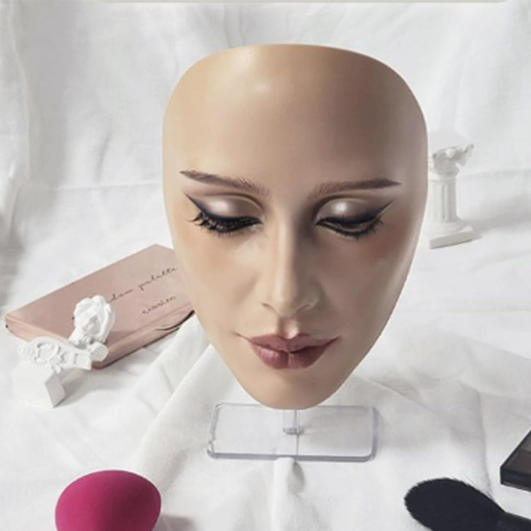 Make-up Trainieren Bausatz,silikon gesicht, Professionelle Mannequin Kopf Set, Wiederverwendbare Sil