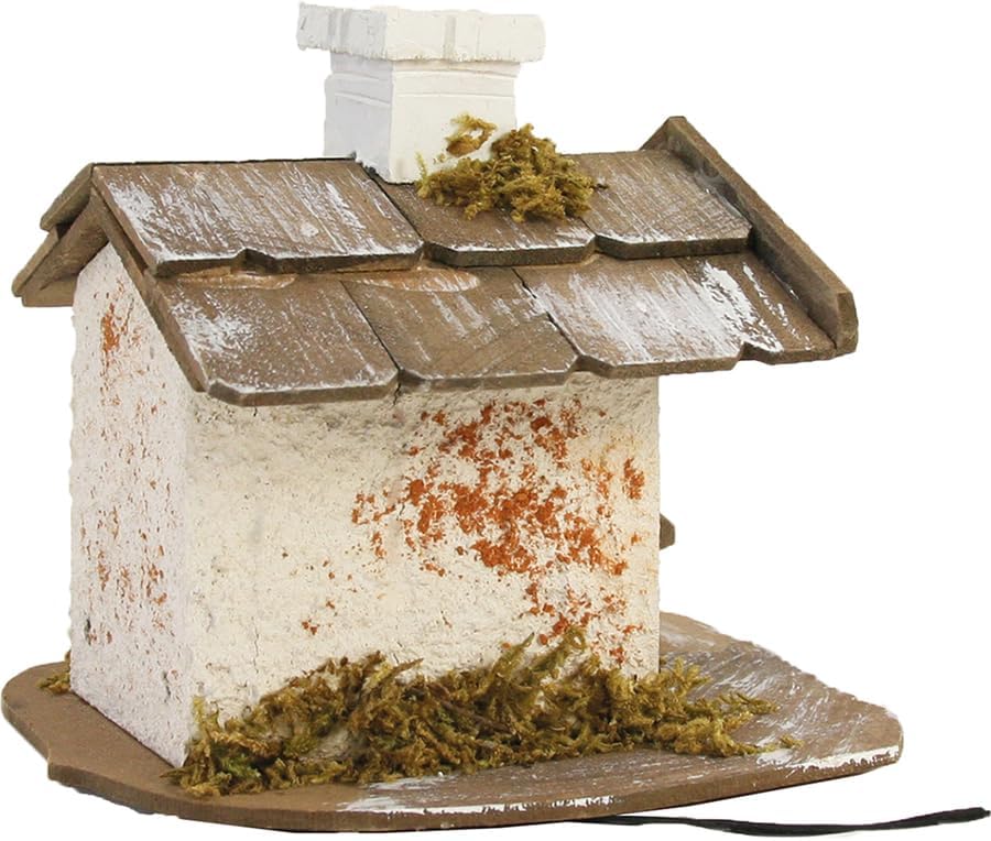 FADEDA Backhaus Gross mit Licht/Höhe:11 cm/handbemalt/detailgetreue Krippen Figuren - Weihnachten Ti