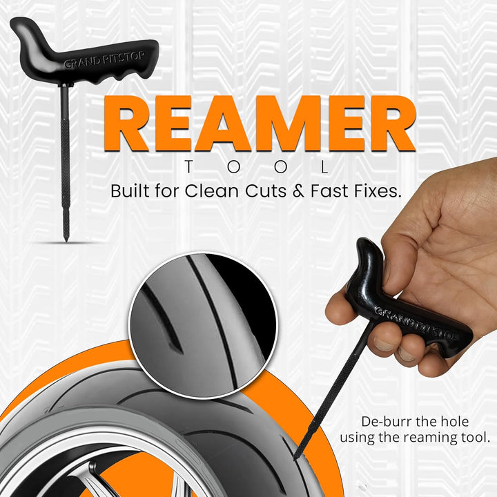 GRAND PITSTOP GrandPitstop Tubeless-Reifenpannen-Reparaturset mit Stopfen für Motorrad, Auto und Rol