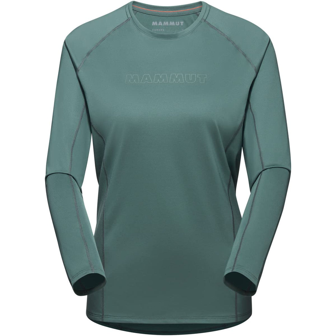 Mammut Damen Selun FL Logo Longsleeve M Dark Jade, M Dark Jade