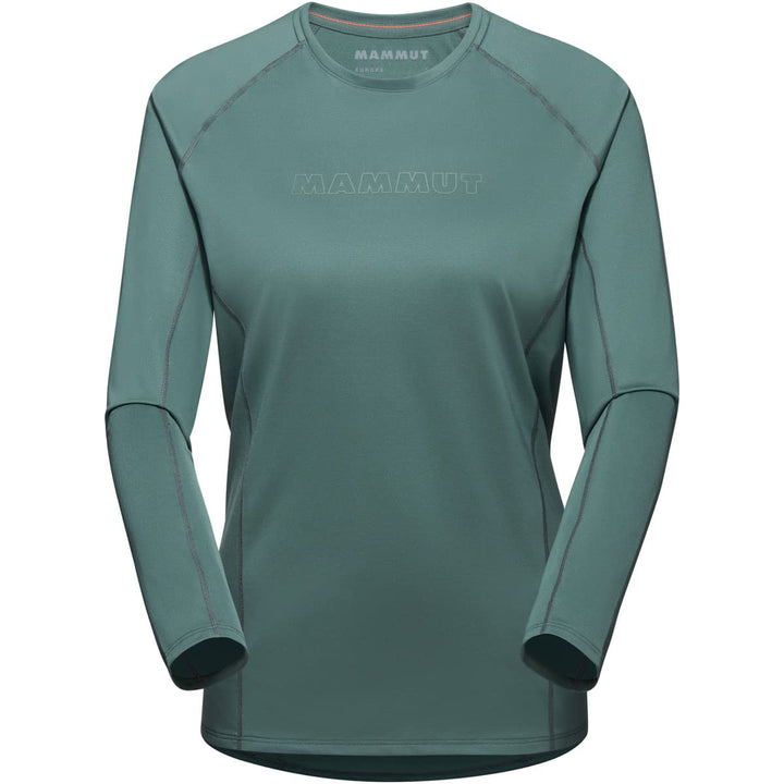 Mammut Damen Selun FL Logo Longsleeve M Dark Jade, M Dark Jade