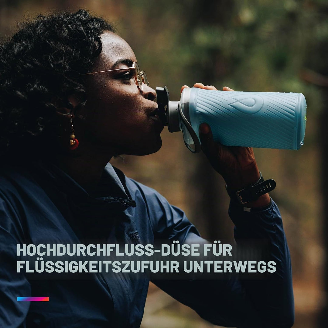 Hydrapak Flux - zusammenklappbare Trinkflasche für Rucksacktouristen (750ml) - BPA-frei, ultraleicht