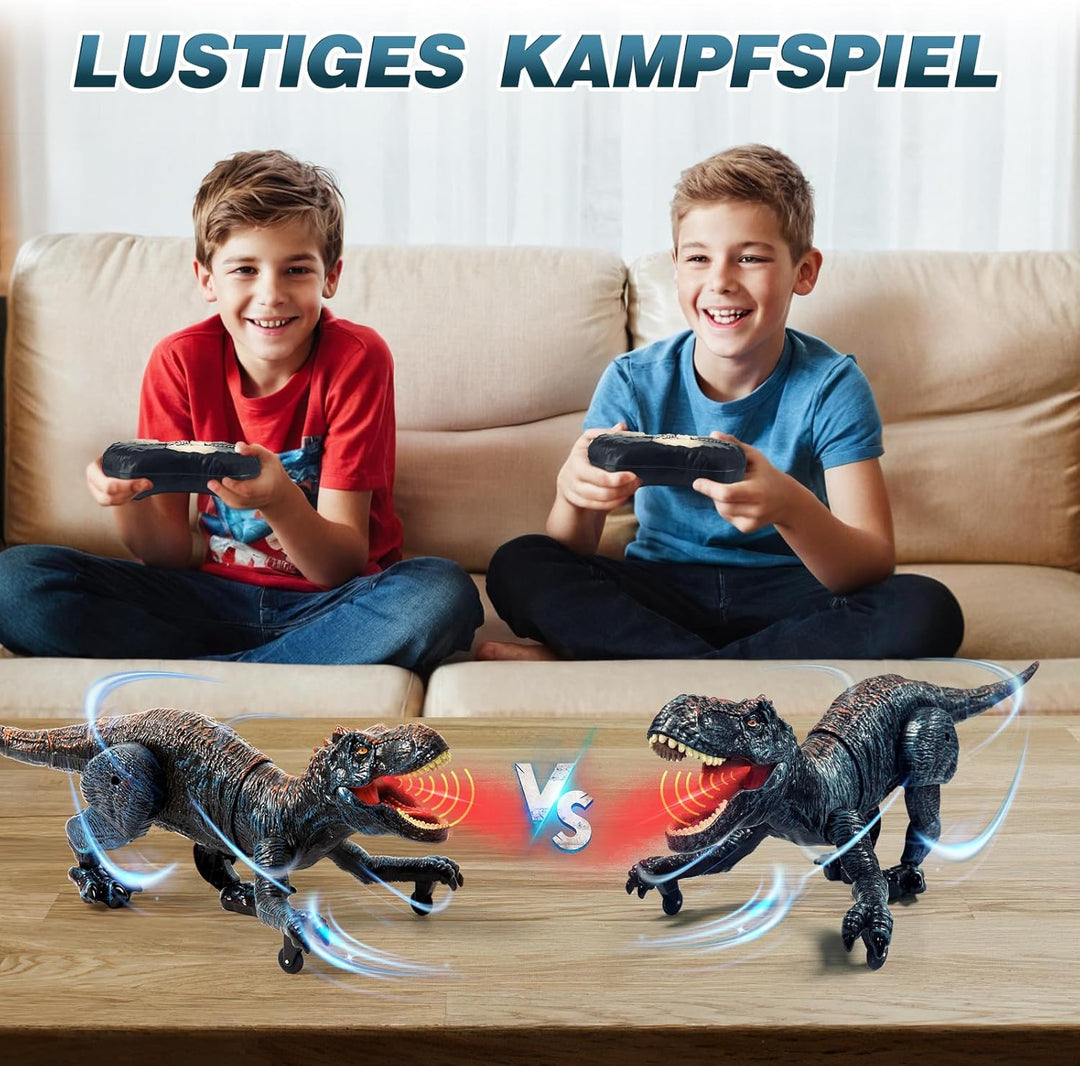 Sunrad Kinder Ferngesteuertes Dinosaurier Spielzeug,Elektronik T-Rex Dino Spielzeug mit Spray, Licht