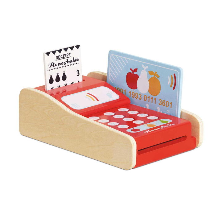 Le Toy Van – Honeybake Rollenspiel Kartenlesegerät aus Holz | Ideal für Rollenspiel Supermarkt, Lebe