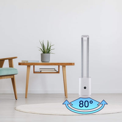 djive Flowmate Tower one Turmventilator, Leiser Ventilator mit App & Alexa Steuerung, Luftreiniger m