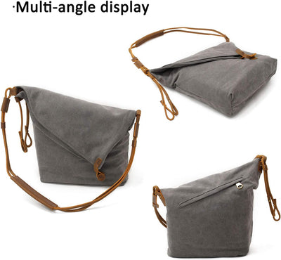 FANDARE Retro Umhängetasche Männer/Frauen 13 Zoll Laptop Business Crossbody Bag Outdoor Reise Campin