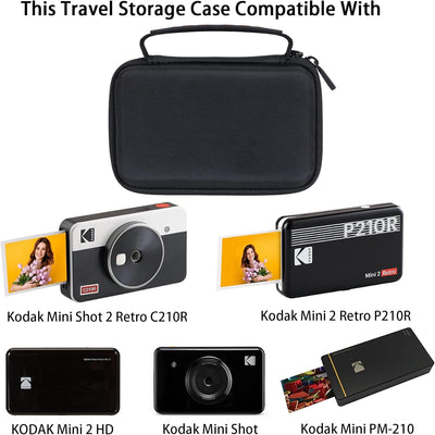 co2CREA Hart Reise Schutz Hülle Etui Tasche für Kodak Mini Shot 2 Retro C210/ Mini 2 Retro P210/ Min