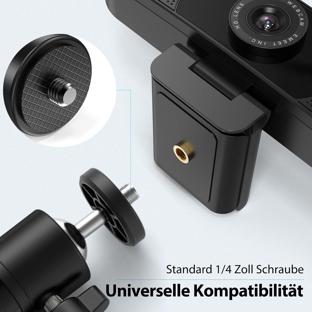 EMEET Stativ - TD303 Tripod für EMEET Webcam, Versenkbare Stative 14.5cm -31.8cm, mit 1/4 Zoll Schra