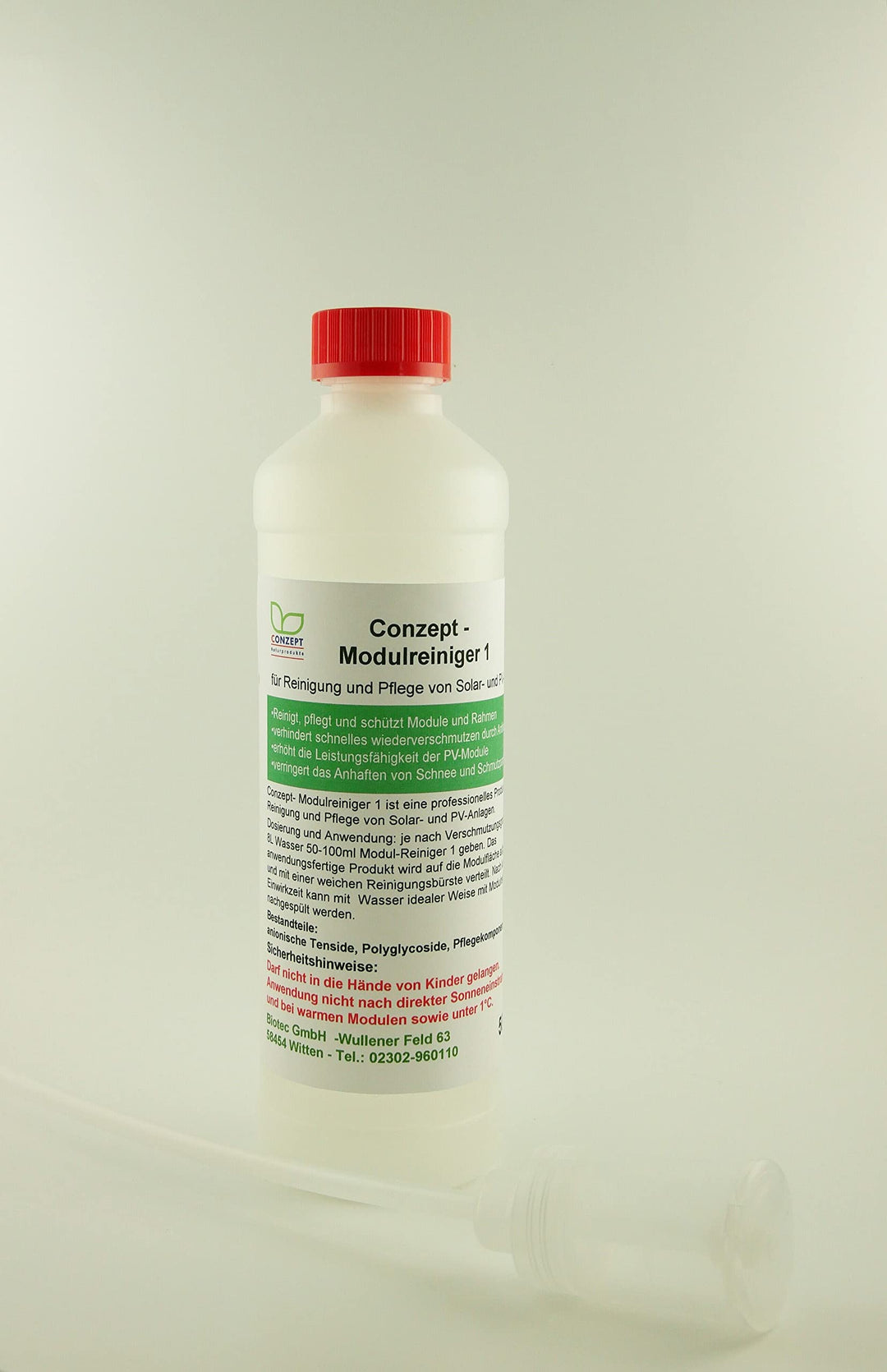 Compurei Bio Conzept Modulreiniger 1 (500 ml) Spezialreiniger für die Reinigung und Pflege von Solar