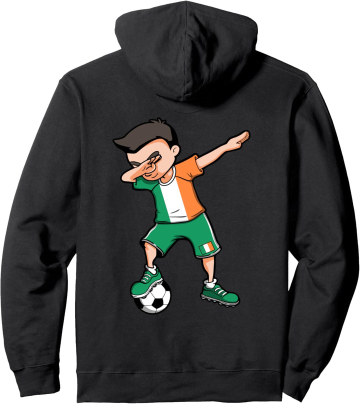 Dabbing Soccer Boy Irland Jersey Irish Football Lovers Pullover Hoodie
