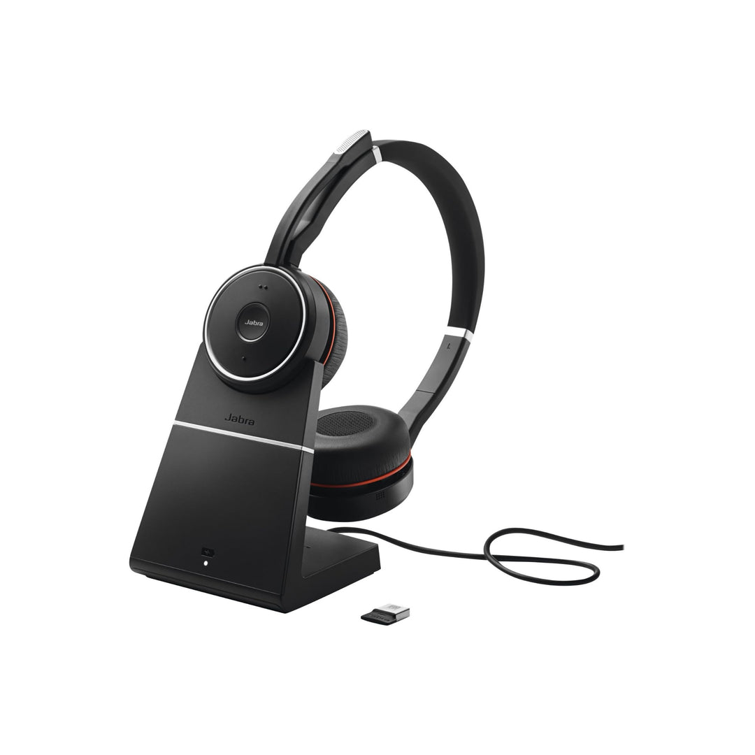 Jabra Evolve 75 UC Wireless Stereo On-Ear Headset – Unified Communications zertifizierte Kopfhörer m