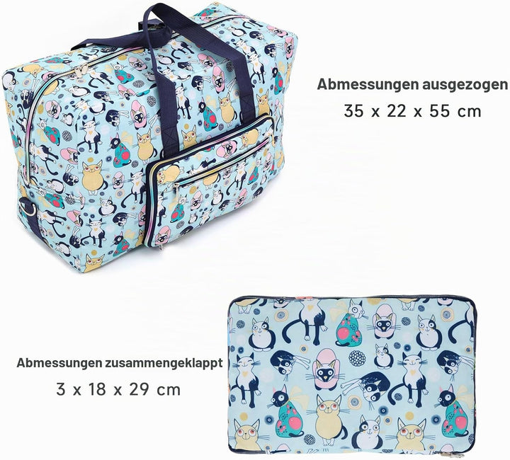 Arxus Grosse Faltbare Reisetasche Tragen Sie die Reisetasche am Wochenende über dem Gepäck mit Schul