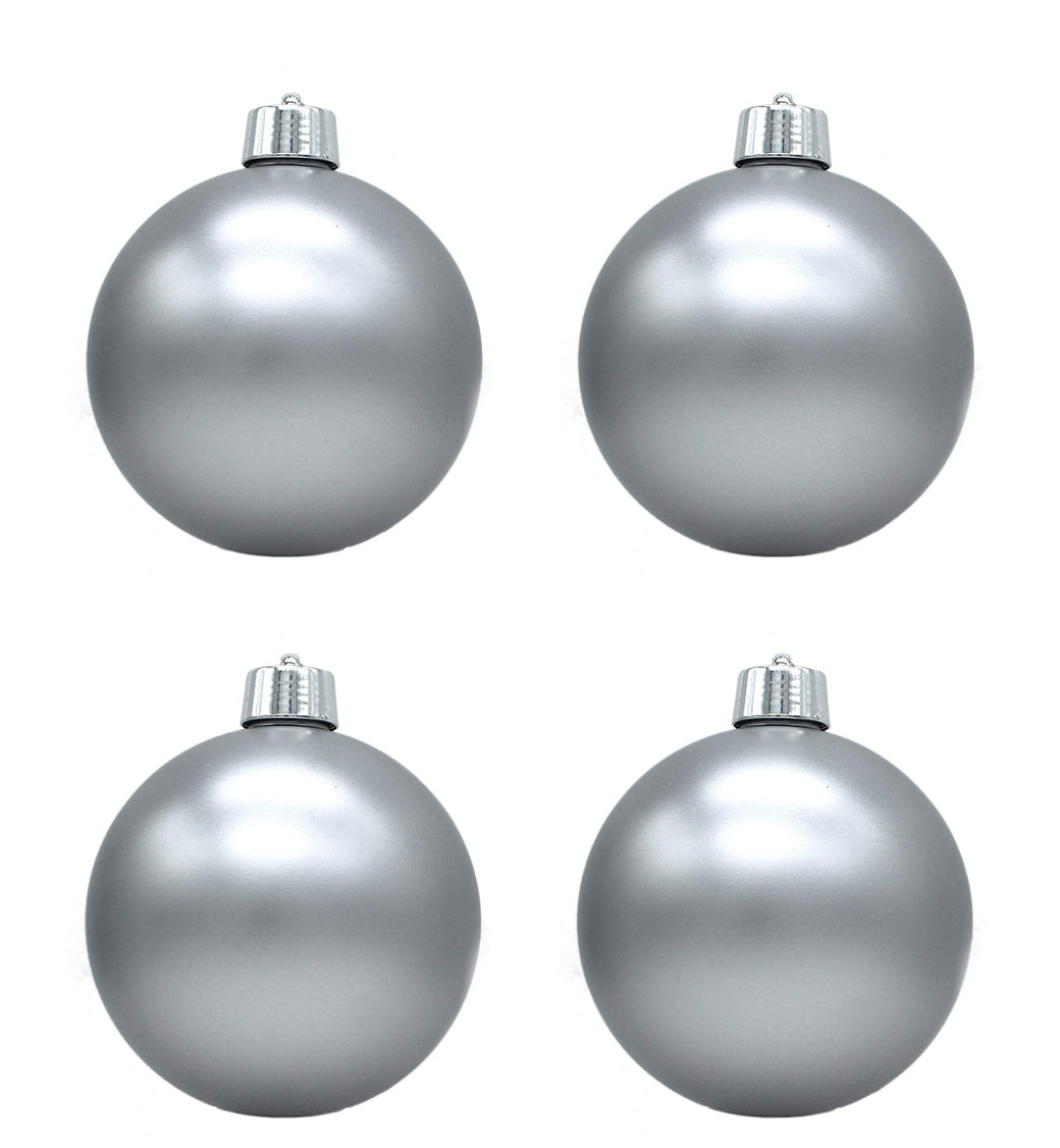 DARO DEKO Weihnachts-Kugel XXL Ø 20cm - 4 Stück Silber matt Silber Matt Ø 20cm - 4 Stück, Silber Mat